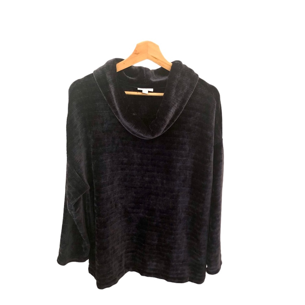 J JILL Navy Soft Cowl Neck Tunic